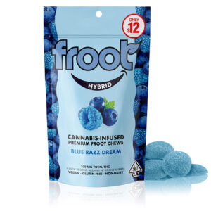 froot gummies blue razz 100mg